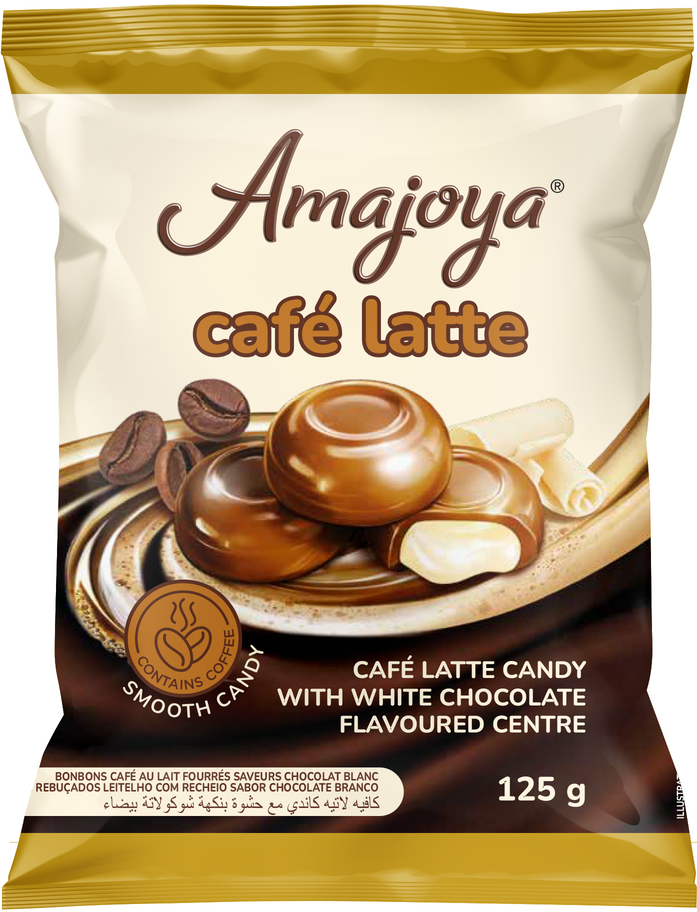 Café Latte Candy with White Chocolate Flavoured Centre